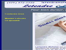 Tablet Screenshot of letendrematelas.com